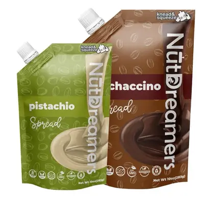Pistachio & Mochaccino Spreads - Nut Dreamers Duo - Keto Friendly Snack - Gluten-Free - Natural Peanut Protein