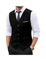 COOFANDY Men's Vests Casual Dress Suit Vest Slim Fit Business Formal Waistcoat Vest
