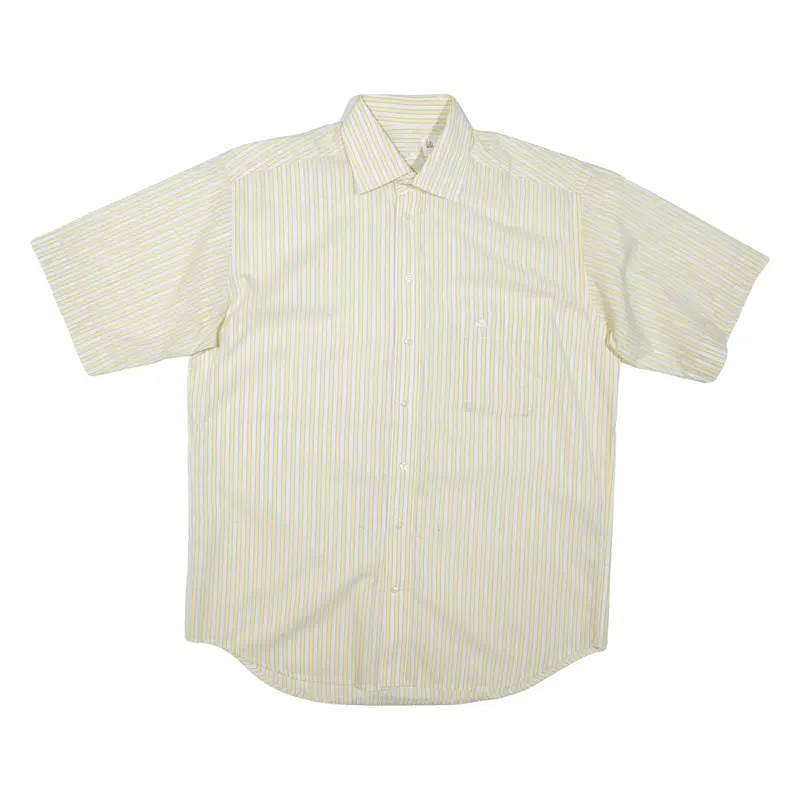 ADIDAS Mens Shirt Yellow Striped XL