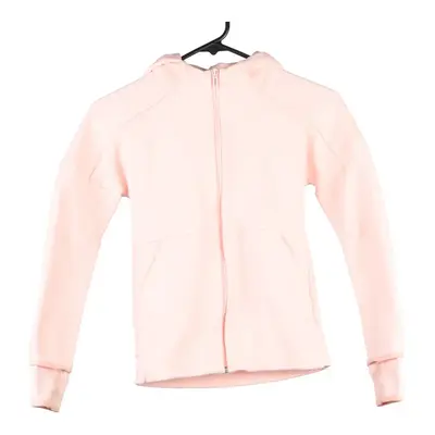 Age 9-10 Adidas Hoodie - Medium Pink Cotton Blend