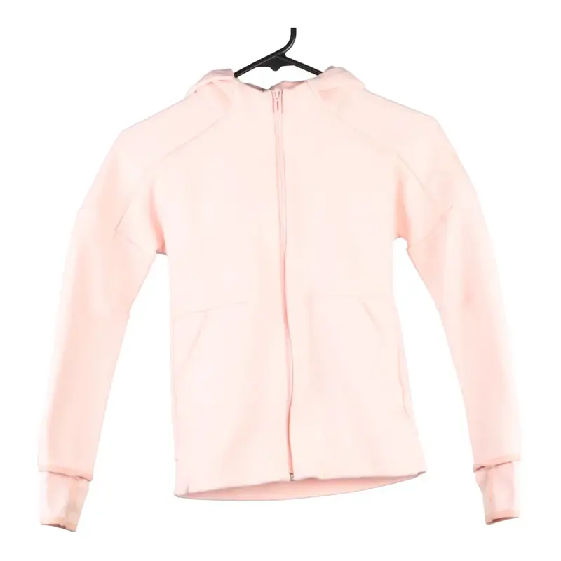 Age 9-10 Adidas Hoodie - Medium Pink Cotton Blend