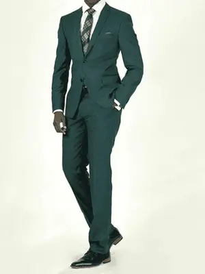 Green Slim Fit Suit