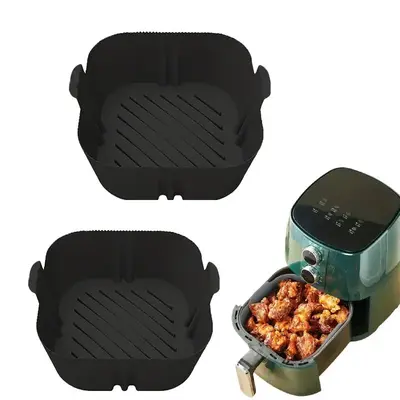 Silicone Air Fryer Liner, Reusable Air Fryer Mat, Oven Baking Tray, Kitchen Appliance Parts for Air Fryer