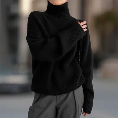Vail Luxe Ultra Cozy Cashmere Blend Turtleneck Women's Sweater