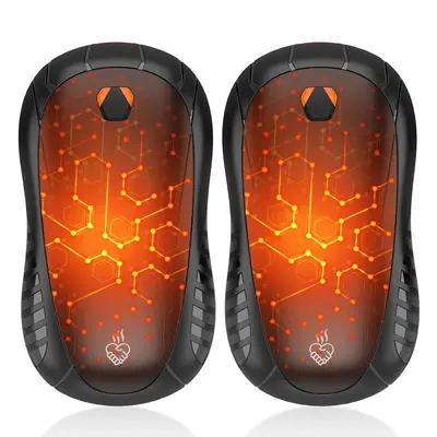 Rechargeable Hand Warmer, 2 Counts Portable Hand Warmer, 3 Temperature Control Pocket Size Electric Hand Warmer for Outdoor, ...