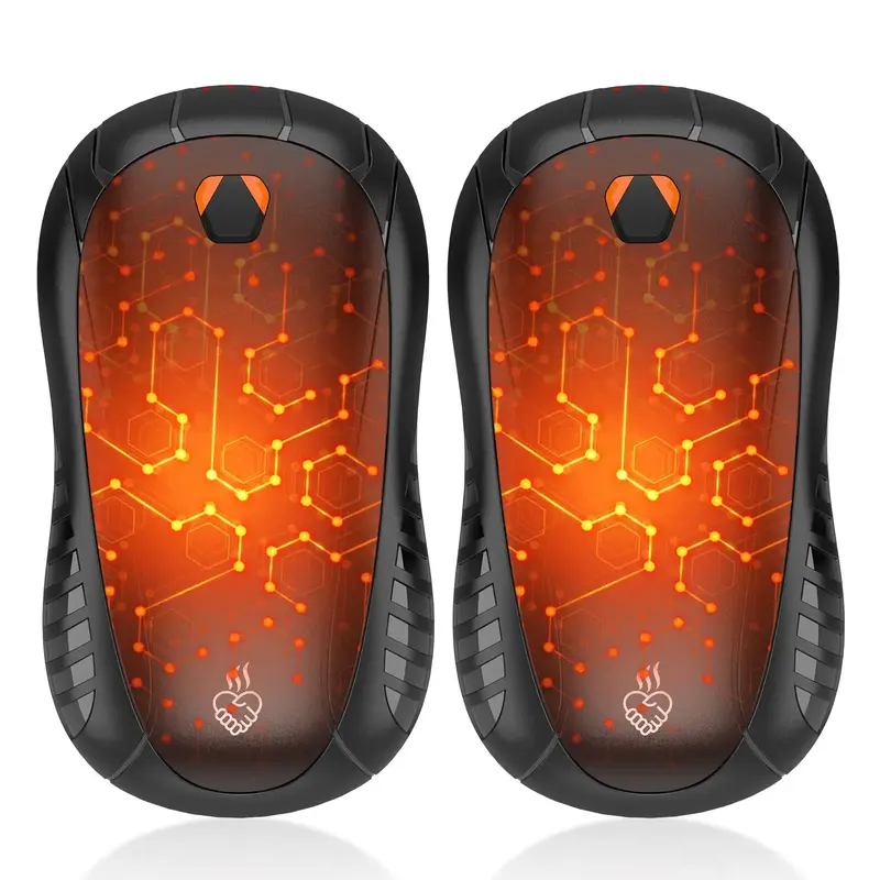 Rechargeable Hand Warmer, 2 Counts Portable Hand Warmer, 3 Temperature Control Pocket Size Electric Hand Warmer for Outdoor, ...