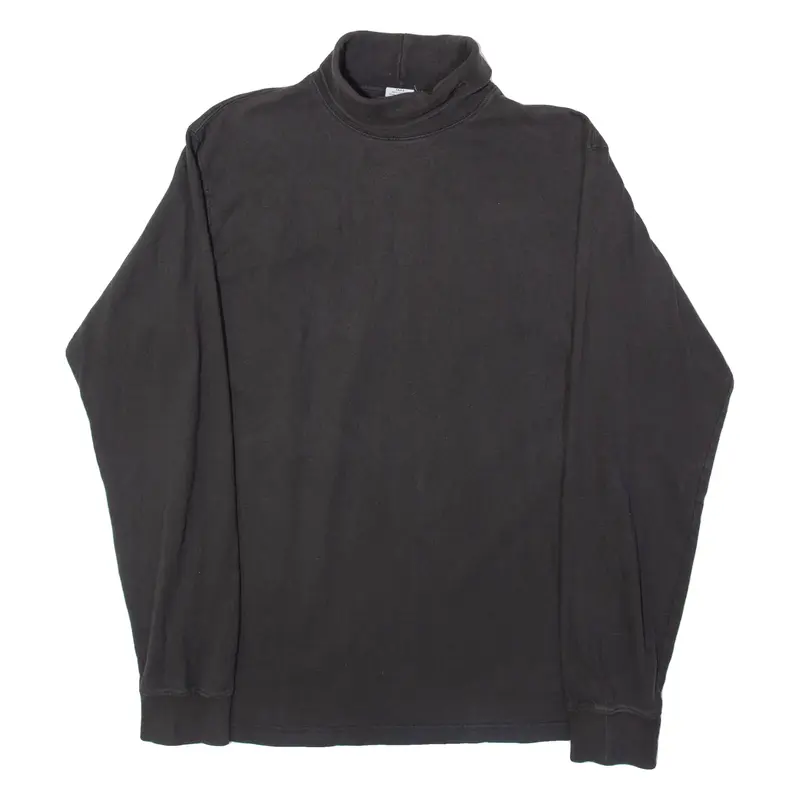 CARHARTT Mens T-Shirt Black Long Sleeve Roll Neck XL