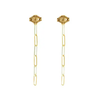 Vivienne Earrings Gold | Size: 4 in.