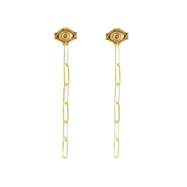 Vivienne Earrings Gold | Size: 4 in.