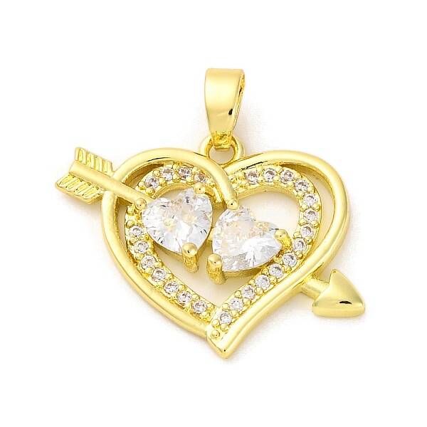 Brass Pendants with Cubic Zirconia