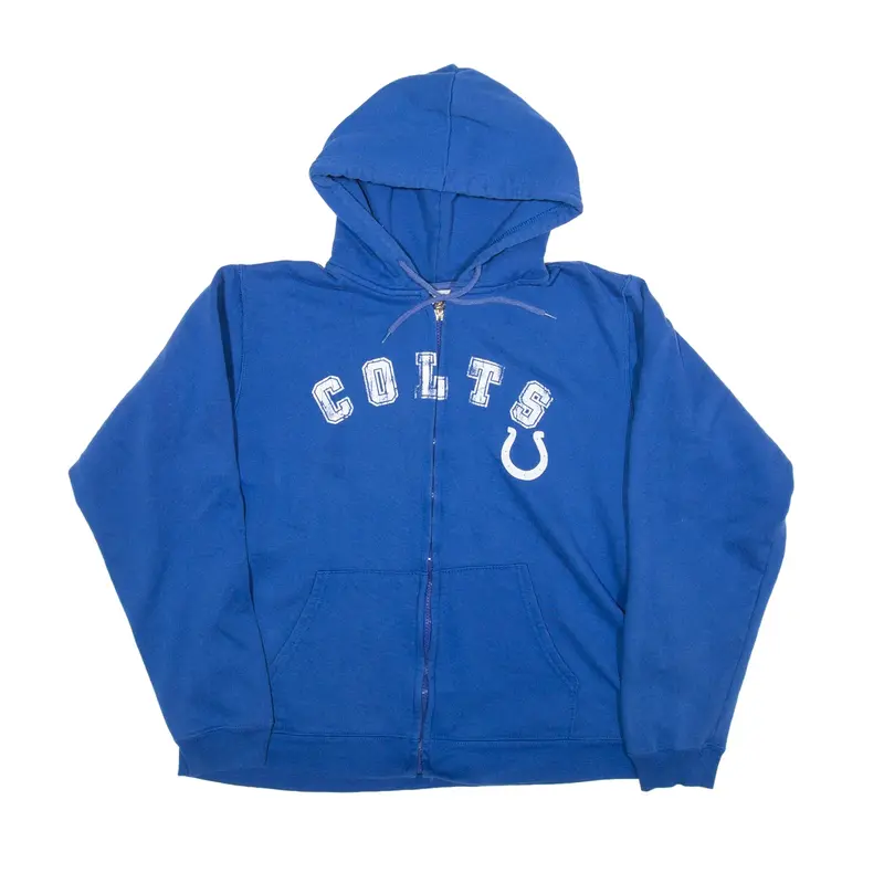 NFL Indianapolis Colts Hoodie Blue Full Zip Womens XL
