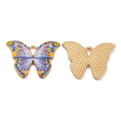 Light Gold Tone Alloy Enamel Pendants