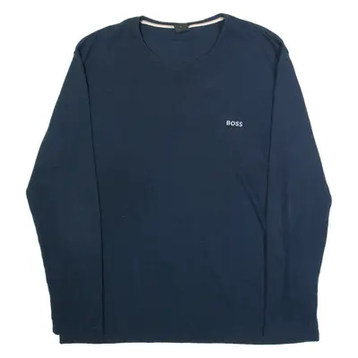 BOSS Mens Jumper Blue Tight Knit XL