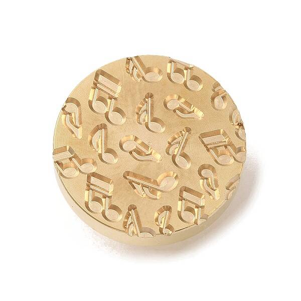Golden Plated Round Shaped Wax Seal Brass Stamp Head
