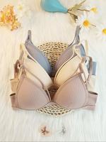 Women's Plain Cut Out Vneck Wireless Bra, Elegant Soft Fit Comfortable Bra for Daily Wear, Underwear for Women, Ladies Linger...