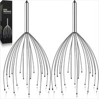 2-Pack Scalp Massagers – 20-Finger Handheld Head Massager for Relaxation, Stress Relief & Hair Stimulation – Perfect Stoc...