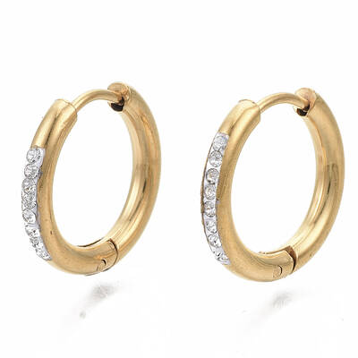 201 Stainless Steel Huggie Hoop Earrings