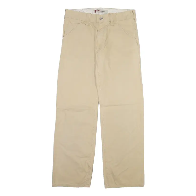 LEVI'S 509 Mens Trousers Cream Regular Straight W32 L31