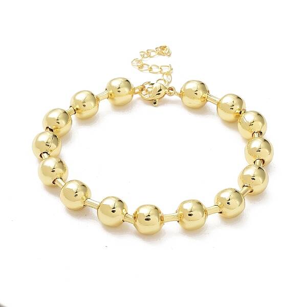 Rack Plating Brass Ball Chain Bracelets for Women