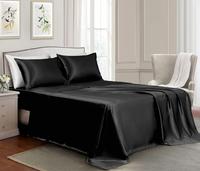 Mushk Satin Sheets All Size - 4 Pieces Luxury Silky Soft Bed Sheets, Wrinkle-Free Satin Silk Sheet Set with 1 Deep Pocket Fit...