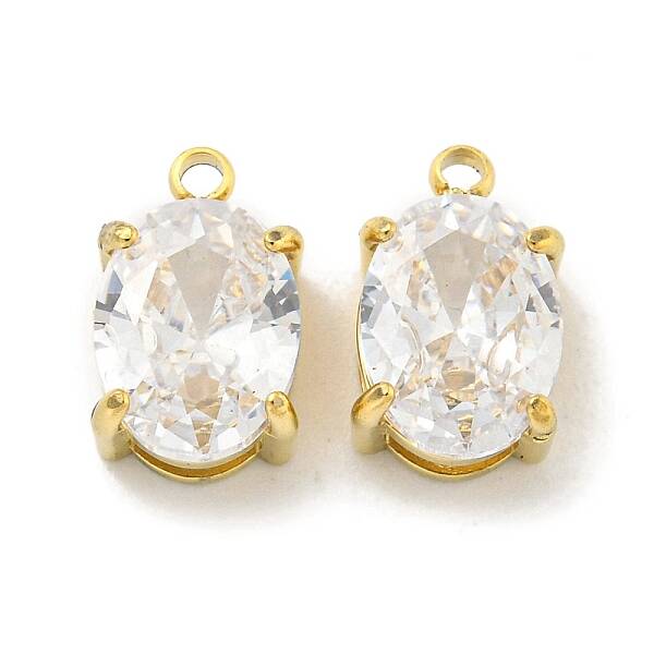 PVD Vacuum Plating 304 Stainless Steel Pendants Cubic Zirconia Pendants