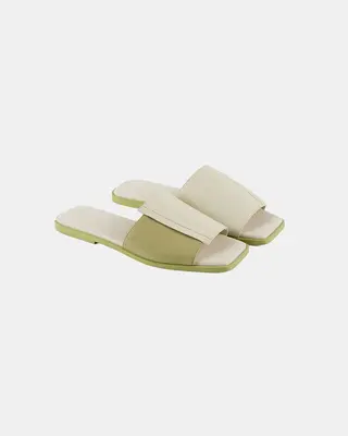 ?? Peddle Corn leather Sandal | Color: mint x olive | Size: EU40