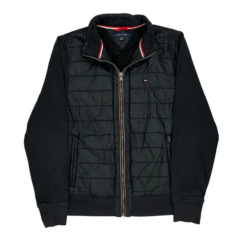 Tommy Hilfiger Jacket - Medium Black Cotton Blend | Size: medium
