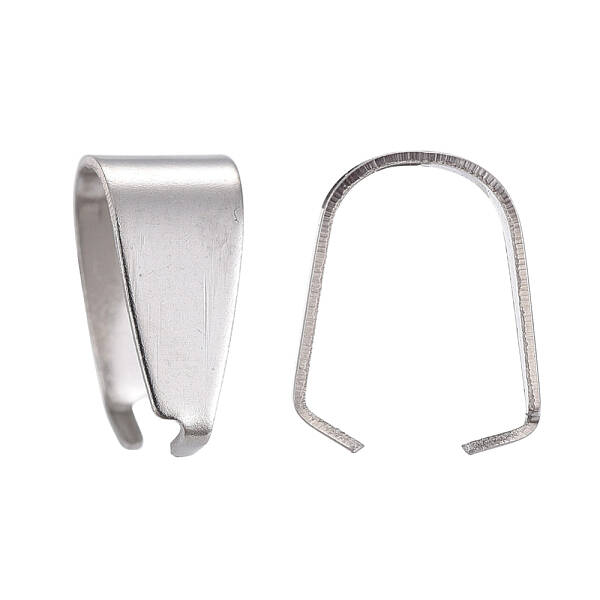 Non-Tarnish 201 Stainless Steel Snap on Bails