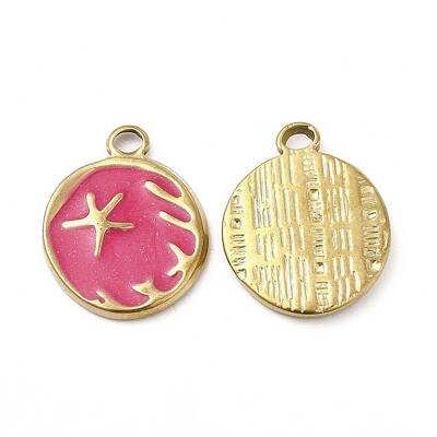 PVD Vacuum Plating 201 Stainless Steel Enamel Pendants