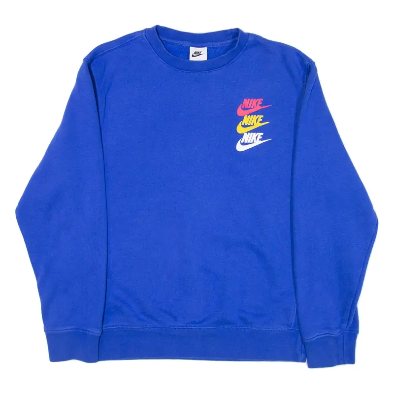 NIKE Mens Sweatshirt Blue XS