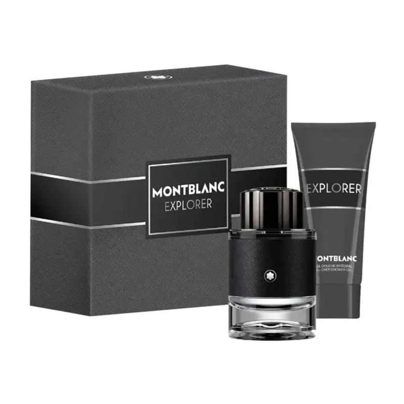 Set Montblanc: Explorer Eau De Parfum Per Uomo 60 ml + Explorer Gel Doccia Per Tutti i Tipi di Pelle 100 ml