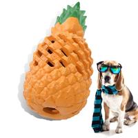 Petopia Pineapple Dog Chew Toys for Aggressive Chewers Tough Natural Rubber Fruit Shaped Toy for Small Medium & Large Breeds ...