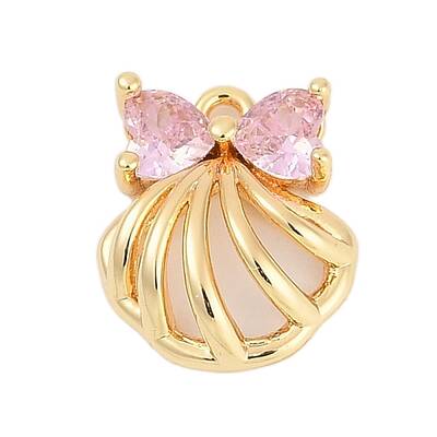 Brass Micro Pave Cubic Zirconia Pendants