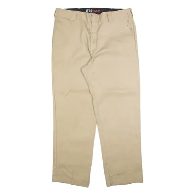 DICKIES 874 Workwear Mens Trousers Beige Regular Straight W38 L32