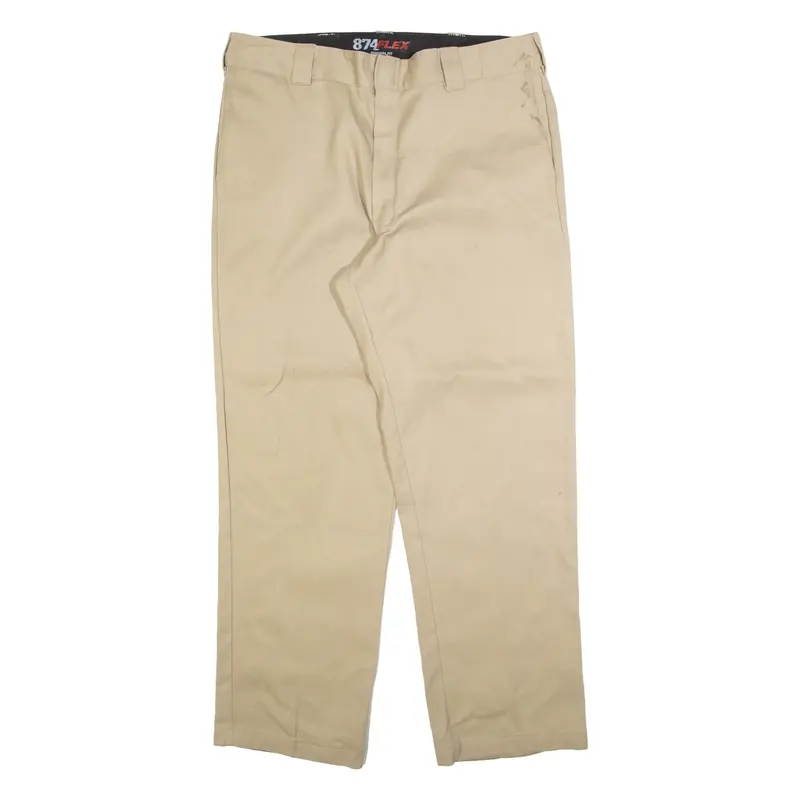 DICKIES 874 Workwear Mens Trousers Beige Regular Straight W38 L32