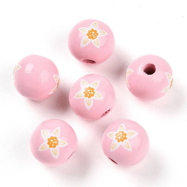 Easter Theme Printed Wood Beads