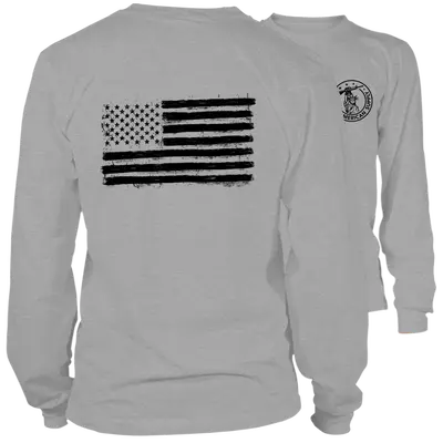 Old Glory- Long Sleeve Heather Gray