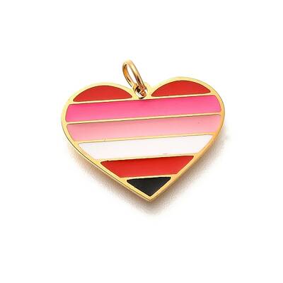 Pride 304 Stainless Steel Enamel Pendants