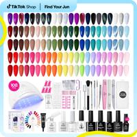 Beetles 55Colors Gel Nail Polish Starter Kit【UV Light&Top Base Gel&Diamond Decorations&Stickers&Manicure Tools】DIY Nails ...