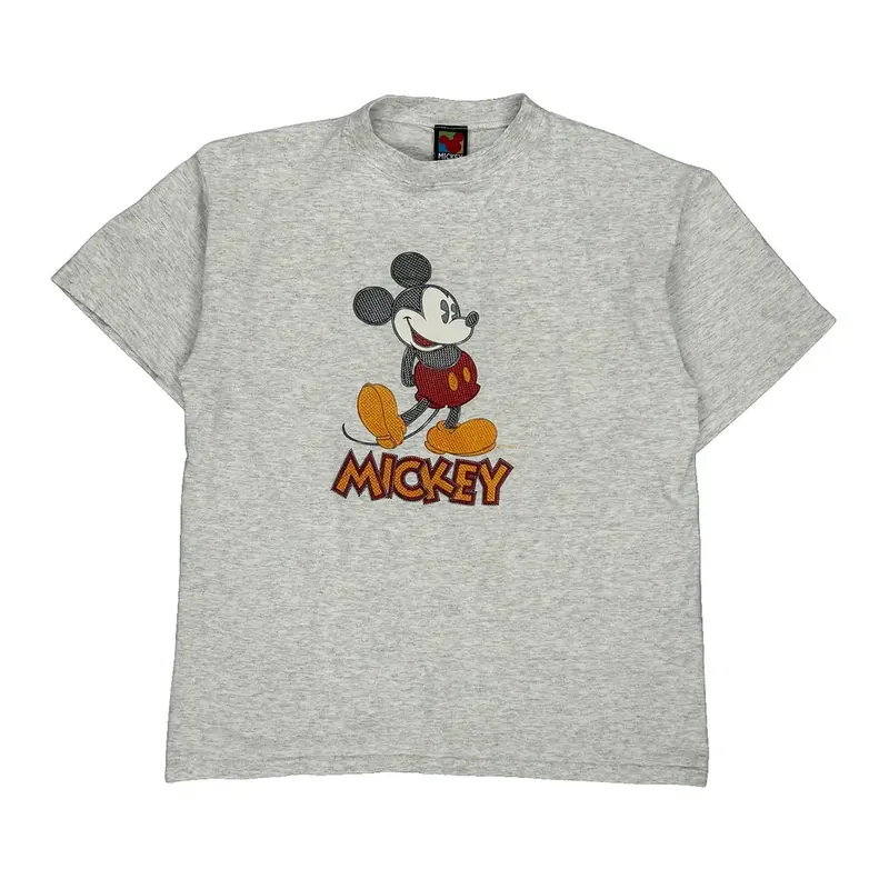 Made In Usa Mickey Unlimited Graphic T-Shirt - Large Grey Cotton