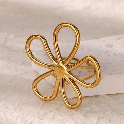 304 Stainless Steel Open Cuff Rings for Women