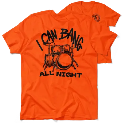 Bang All Night - Safety Orange T-Shirt