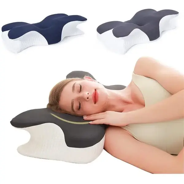 Cervical Memory Foam Pillows for Neck and Shoulder Pain, Ergonomic Orthopedic Sleeping Support Pillow for Side Sleepers, Back...