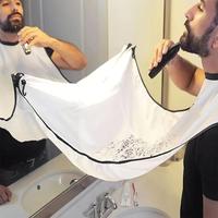 Portable Suction Cup Design Shaving Bib, Waterproof Beard Shaving Cloak, Hair Trimming Cape for Men