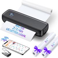Aixiqee Portable Printer Wireless for Travel，Bluetooth Thermal Printer Support 8.5 X 11in US Letter &Legal, A4&A5 Thermal P...