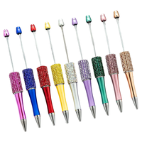 7 Pens Rhinestone Beadable Pens WHOLESALE BULK Beaded Ballpoint Pen 1.0mm Medium Suitable for DIY with Beads and Focals Ships...