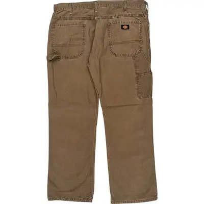 Dickies Work Pants Relaxed Fit - 36W 30L - Brown Cotton