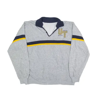 Tennessee University Sweatshirt Grey Collared Mens S