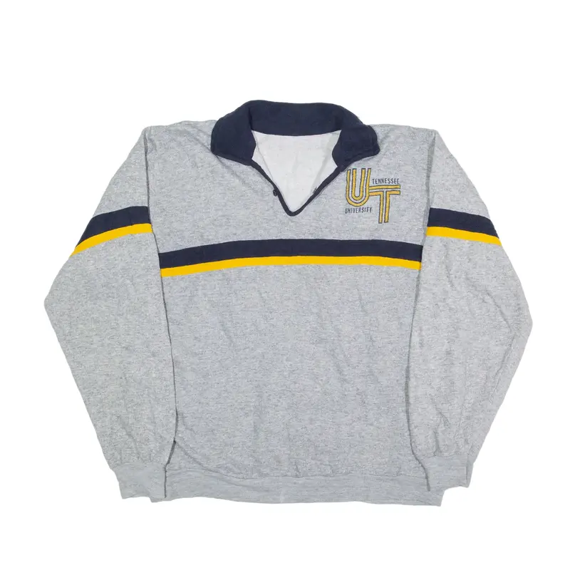 Tennessee University Sweatshirt Grey Collared Mens S