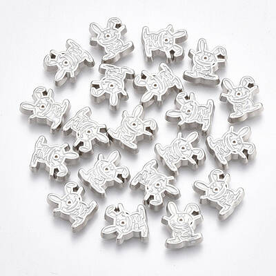 Alloy Enamel Bunny Cabochons